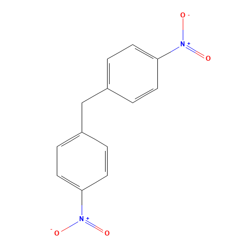 4,4'-DINITRODIPHENYLMETHANE (CAS: 1817-74-9) - Chemical Structure and Molecular Formula 