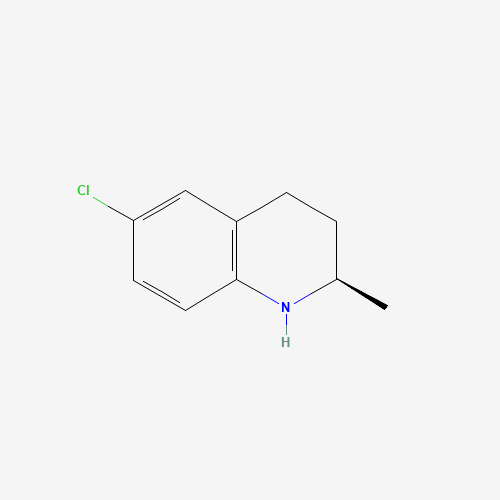 (R)-6-chloro-2-Methyl-1,2,3,4-tetrahydroquinoline (CAS: 1263000-44-7) - Chemical Structure and Molecular Formula 