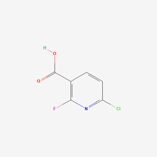 6-Chloro-2-fluoro nicotinic acid (CAS: 1211578-46-9) - Chemical Structure and Molecular Formula 
