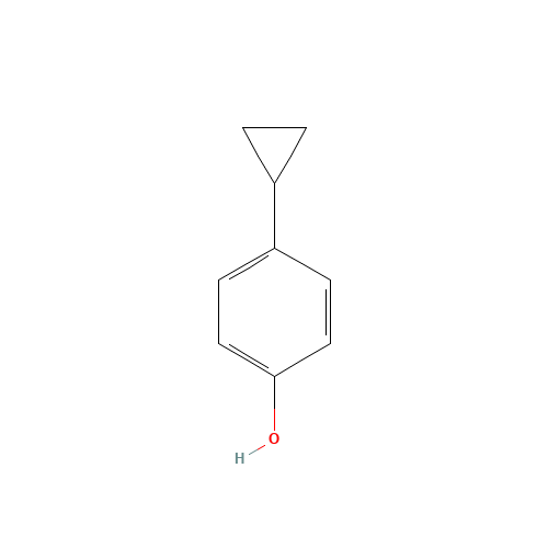 4-CYCLOPROPYLPHENOL (CAS: 10292-61-2) - Chemical Structure and Molecular Formula 