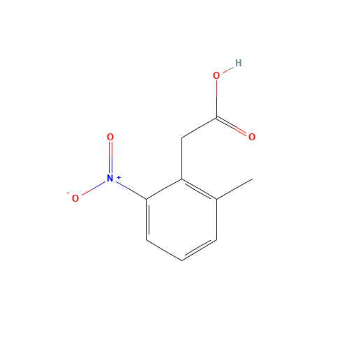 2-(2-Methyl-6-nitrophenyl)acetic acid (CAS: 23876-18-8) - Chemical Structure and Molecular Formula 