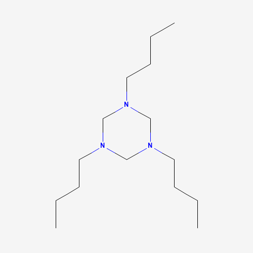 1,3,5-TRIBUTYLHEXAHYDRO-1,3,5-TRIAZINE (CAS: 13036-83-4) - Chemical Structure and Molecular Formula 