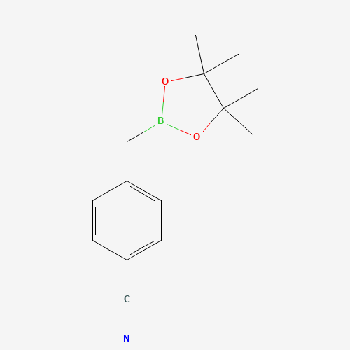 4-((4,4,5,5-tetraMethyl-1,3,2-dioxaborolan-2-yl)Methyl)benzonitrile (CAS: 475250-43-2) - Chemical Structure and Molecular Formula 