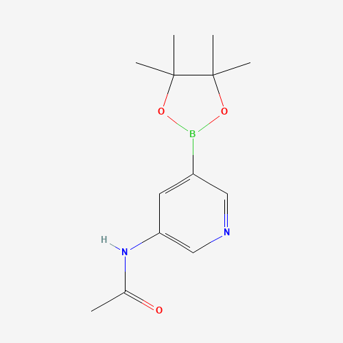 N-(5-(4,4,5,5-tetramethyl-1,3,2-dioxaborolan-2-yl)pyridin-3-yl)acetamide (CAS: 1201645-46-6) - Chemical Structure and Molecular Formula 
