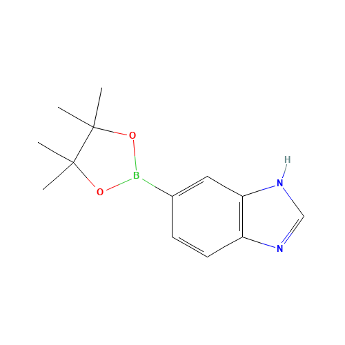 1H-Benzimidazole-5-boronic acid, pinacol ester (CAS: 1007206-54-3) - Chemical Structure and Molecular Formula 