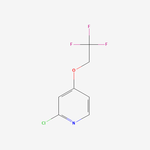 2-CHLORO-4-(2,2,2-TRIFLUORO-ETHOXY)-PYRIDINE (CAS: 885277-01-0) - Chemical Structure and Molecular Formula 