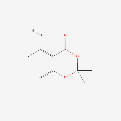 5-(1-Hydroxyethylidene)-2,2-dimethyl-1,3-dioxane-4,6-dione (CAS: 85920-63-4) - Chemical Structure and Molecular Formula 