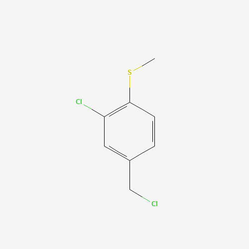 3-chloro-4-Methylthiobenzylchloride (CAS: 109418-89-5) - Chemical Structure and Molecular Formula 