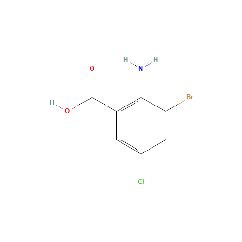 Benzoic acid, 2-aMino-3-broMo-5-chloro- (CAS: 41198-02-1) - Chemical Structure and Molecular Formula 