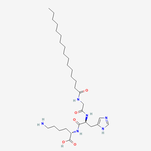 L-Lysine, N-(1-oxohexadecyl)glycyl-L-histidyl- (CAS: 147732-56-7) - Related Chemical Product
