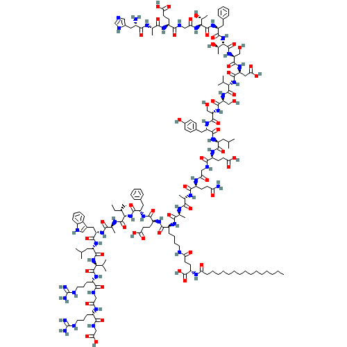 Liraglutide (CAS: 204656-20-2) - Chemical Structure and Molecular Formula 