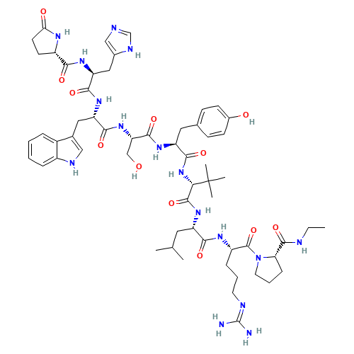 LECIRELIN (CAS: 61012-19-9) - Chemical Structure and Molecular Formula 