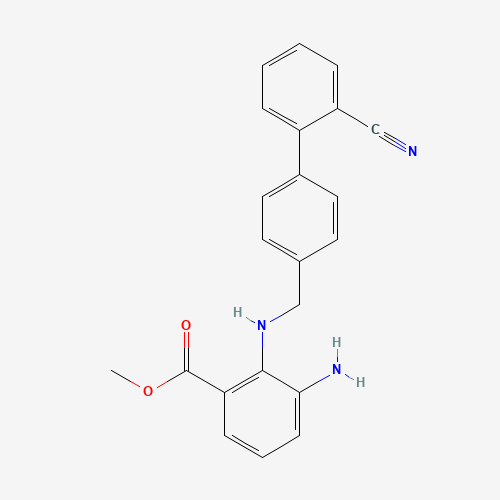 Methyl 3-amino-2-(((2'-cyano-[1,1'-biphenyl]-4-yl)methyl)amino)benzoate (CAS: 136304-78-4) - Related Chemical Product