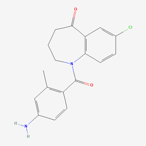 1-(4-Amino-2-methylbenzoyl)-7-chloro-1,2,3,4-tetrahydro-5H-1-benzazepin-5-one (CAS: 137977-97-0) - Chemical Structure and Molecular Formula 