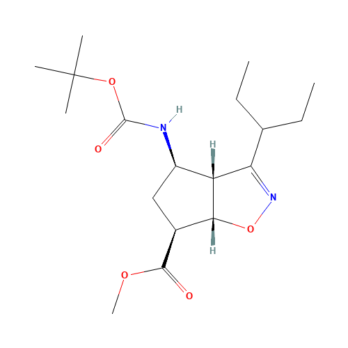 (1S-4R)-4-[[(1,1-diMethylethoxy)carbonyl]aMino]- 2-Cyclopentene-1-carboxylic acid Methyl ester (CAS: 229613-93-8) - Chemical Structure and Molecular Formula 