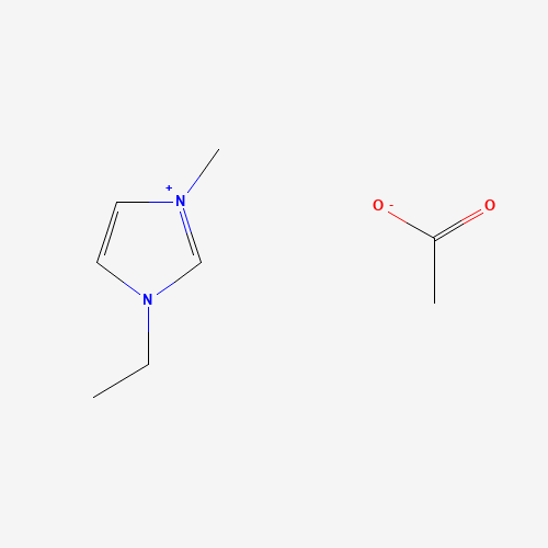 1-ETHYL-3-METHYLIMIDAZOLIUM ACETATE (CAS: 143314-17-4) - Chemical Structure and Molecular Formula 