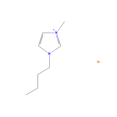 1-Butyl-3-methylimidazolium bromide (CAS: 85100-77-2) - Chemical Structure and Molecular Formula 