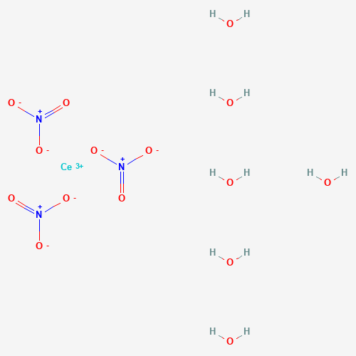 CERIUM(III) NITRATE HEXAHYDRATE (CAS: 10294-41-4) - Chemical Structure and Molecular Formula 