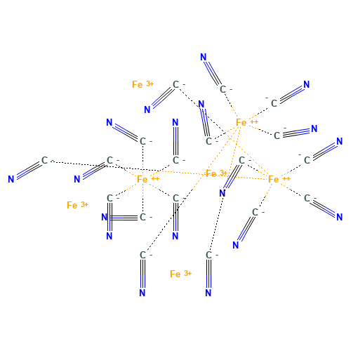 Prussian Blue (CAS: 14038-43-8) - Chemical Structure and Molecular Formula 