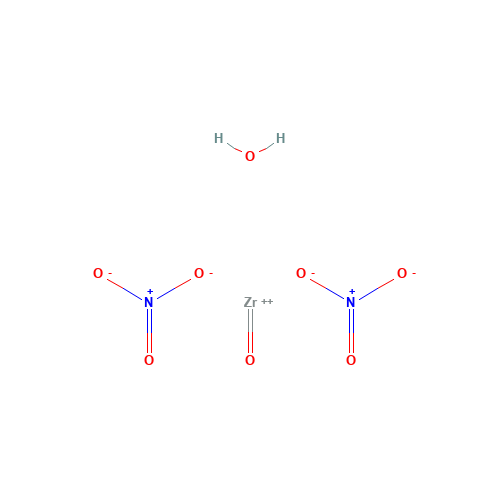 ZIRCONYL NITRATE HYDRATE (CAS: 14985-18-3) - Chemical Structure and Molecular Formula 