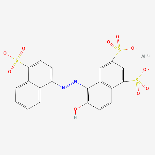 [6-Hydroxy-5-{[4-(sulfo-κO)-1-naphthyl]diazenyl}-1,3-naphthalenedisulfonato(3-)-κ2O1,O3]aluminium (CAS: 15876-47-8) - Chemical Structure and Molecular Formula 