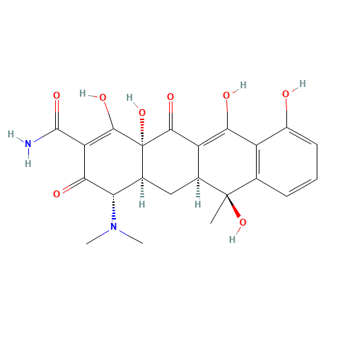 Tetracycline (CAS: 60-54-8) - Chemical Structure and Molecular Formula 