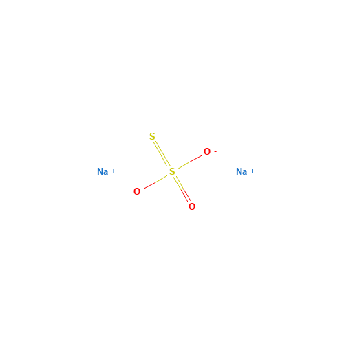 Sodium thiosulfate (CAS: 7772-98-7) - Chemical Structure and Molecular Formula 