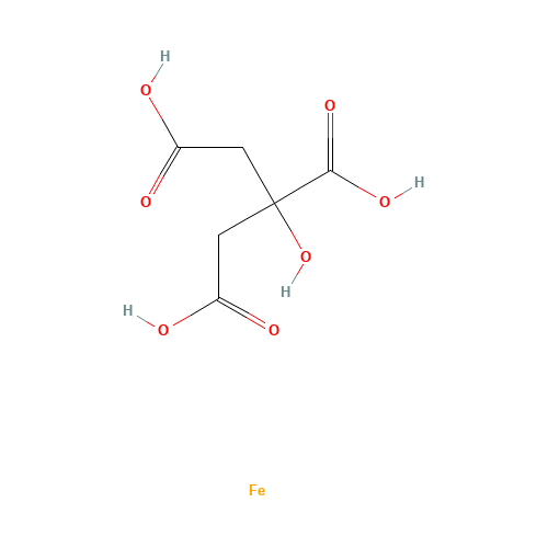 FERRIC CITRATE (CAS: 2338-05-8) - Chemical Structure and Molecular Formula 