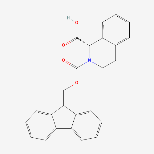 FMOC-L-1,2,3,4-TETRAHYDROISOQUINOLINE-1-CARBOXYLIC ACID (CAS: 204317-99-7) - Chemical Structure and Molecular Formula 
