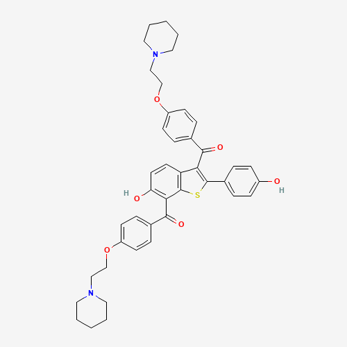[6-Hydroxy-2-(4-hydroxyphenyl)-7-[4-(2-piperidin-1-yl-ethoxy)benzoyl]-                        benzo[b]thien-3-yl]-[4-[2-(1-piperidinyl)ethoxy]phenyl]methanone (CAS: 1159977-58-8) - Related Chemical Product