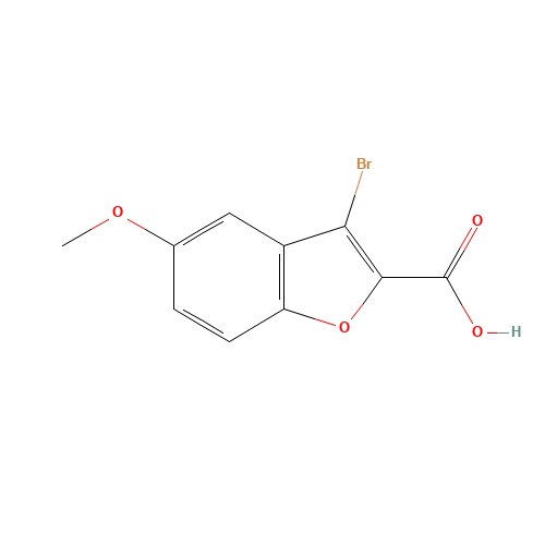 3-bromo-5-methoxybenzofuran-2-carboxylic acid (CAS: 333385-05-0) - Chemical Structure and Molecular Formula 