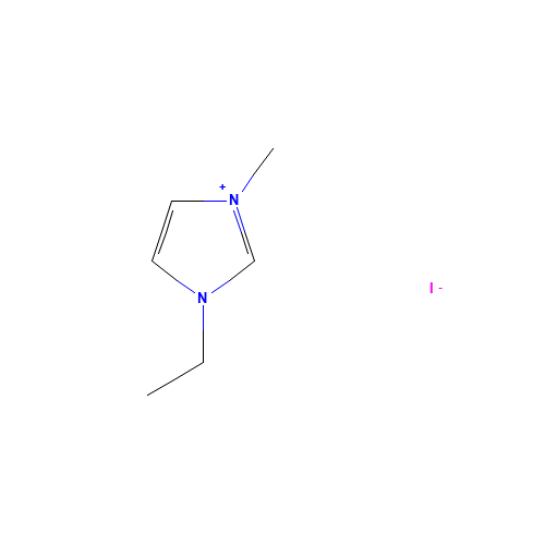 1-ETHYL-3-METHYLIMIDAZOLIUM IODIDE (CAS: 35935-34-3) - Chemical Structure and Molecular Formula 