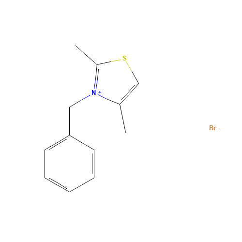 2,4-DIMETHYL-3-BENZYL-THIAZOLIUM BROMIDE (CAS: 17091-45-1) - Chemical Structure and Molecular Formula 