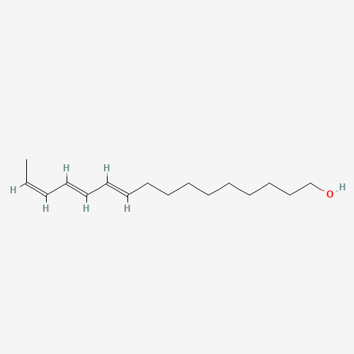 10,12,14-Hexadecatrien-1-ol, (Z,E,E)- (CAS: 122182-50-7) - Chemical Structure and Molecular Formula 