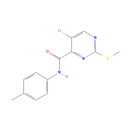 5-Chloro-2-(Methylthio)-N-p-tolypyriMidine-4-carboxaMide (CAS: 306958-67-8) - Chemical Structure and Molecular Formula 