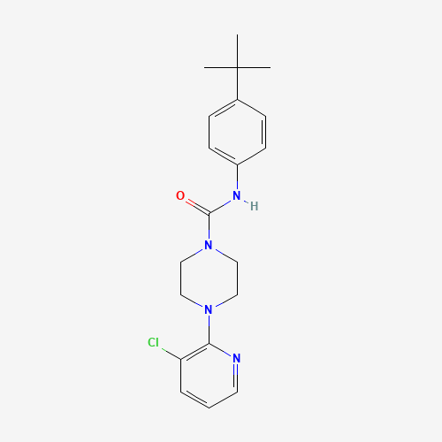 4-(3-Chloro-2-pyridinyl)-N-[4-(1,1-dimethylethyl)phenyl]-1-piperazinecarboxamide (CAS: 393514-24-4) - Related Chemical Product