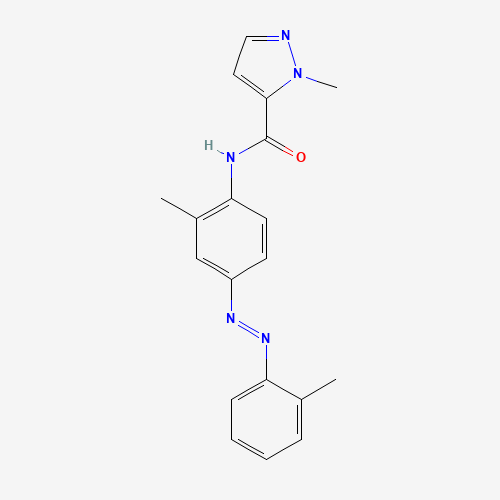 1-Methyl-N-[2-methyl-4-[2-(2-methylphenyl)diazenyl]phenyl-1H-pyrazole-5-carboxamide (CAS: 301326-22-7) - Chemical Structure and Molecular Formula 