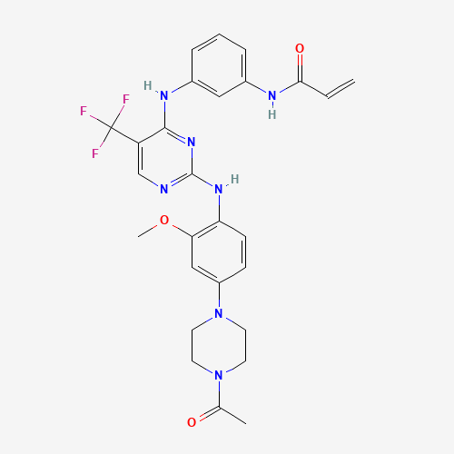 N-(3-((2-((4-(4-Acetylpiperazin-1-yl)-2-methoxyphenyl)amino)-5-(trifluoromethyl)pyrimidin-4-yl)amino)phenyl)prop-2-enamide (CAS: 1374640-70-6) - Related Chemical Product