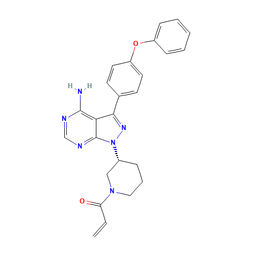 1-[(3R)-3-[4-Amino-3-(4-phenoxyphenyl)-1H-pyrazolo[3,4-d]pyrimidin-1-yl]-1-piperidinyl]-2-propen-1-one (CAS: 936563-96-1) - Related Chemical Product