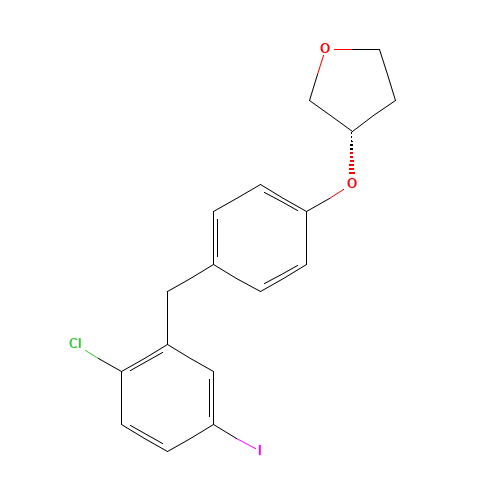 (3S)-3-[4-[(2-Chloro-5-iodophenyl)methyl]phenoxy]tetrahydro-furan (CAS: 915095-94-2) - Related Chemical Product