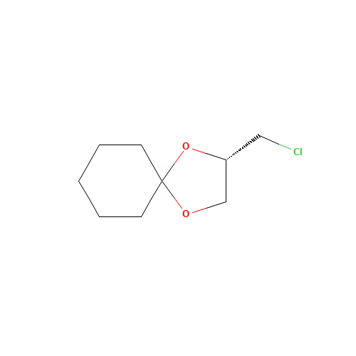 (2S)-2-(Chloromethyl)-1,4-dioxaspiro[4.5]decane (CAS: 1098589-87-7) - Chemical Structure and Molecular Formula 