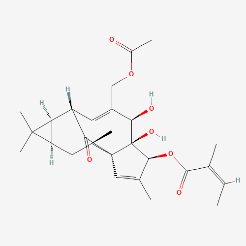 20-O-Acetylingenol-3-angelate (CAS: 82425-35-2) - Chemical Structure and Molecular Formula 