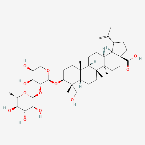 (3β)-3-{[2-O-(6-Deoxy-α-L-mannopyranosyl)-α-L-arabinopyranosyl]oxy}-23-hydroxylup-20(29)-en-28-oic acid (CAS: 129724-84-1) - Related Chemical Product