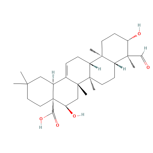 (3beta,4alpha,16alpha)-3,16-dihydroxy-23-oxoolean-12-en-28-oic acid (CAS: 631-01-6) - Related Chemical Product
