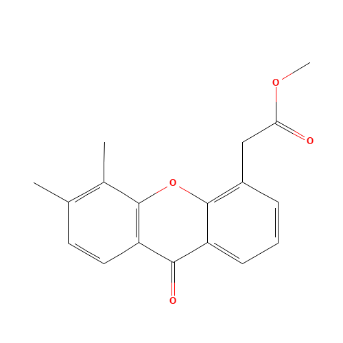 9H-Xanthene-4-acetic acid, 5,6-dimethyl-9-oxo-methyl ester (CAS: 1035912-44-7) - Chemical Structure and Molecular Formula 