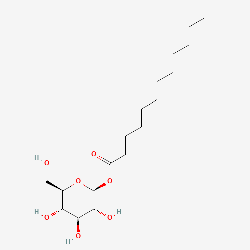 [(2S,3R,4S,5S,6R)-3,4,5-trihydroxy-6-(hydroxymethyl)oxan-2-yl] dodecanoate (CAS: 64395-92-2) - Chemical Structure and Molecular Formula 