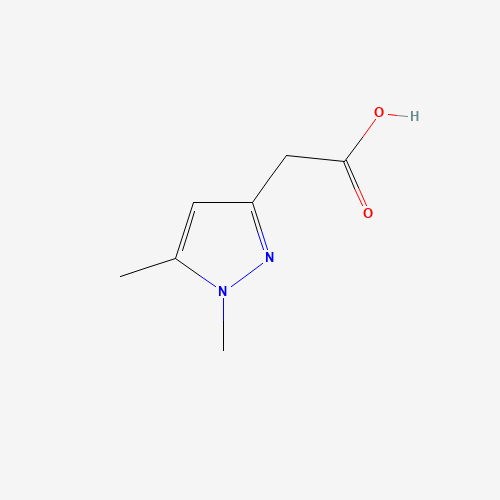 2-(1,5-dimethylpyrazol-3-yl)acetic acid (CAS: 1185292-77-6) - Chemical Structure and Molecular Formula 