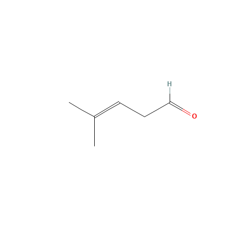 4-methylpent-3-enal (CAS: 5362-50-5) - Chemical Structure and Molecular Formula 
