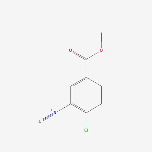 METHYL-3-ISOCYANO-4-CHLOROBENZOATE (CAS: 730971-37-6) - Chemical Structure and Molecular Formula 