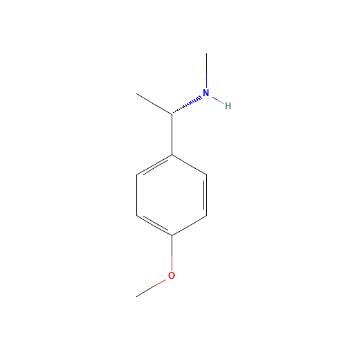 (S)-N-[1-(4-Methoxyphenyl)ethyl]-N-methylamine (CAS: 20218-54-6) - Chemical Structure and Molecular Formula 